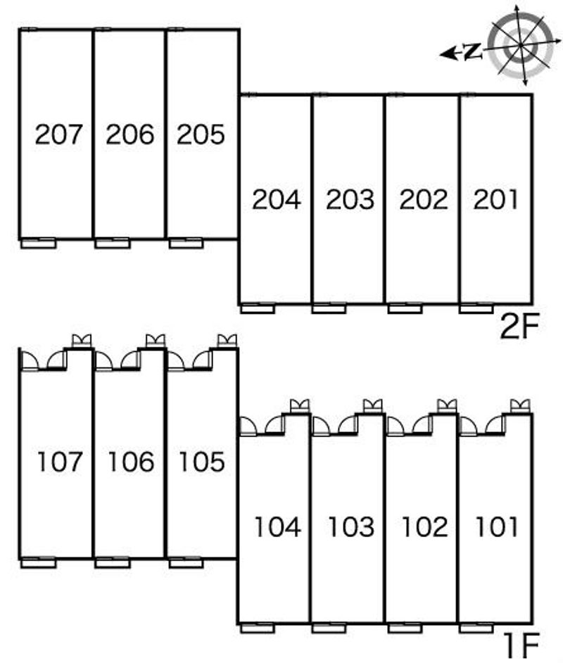 レオパレス石岡 間取り配置図