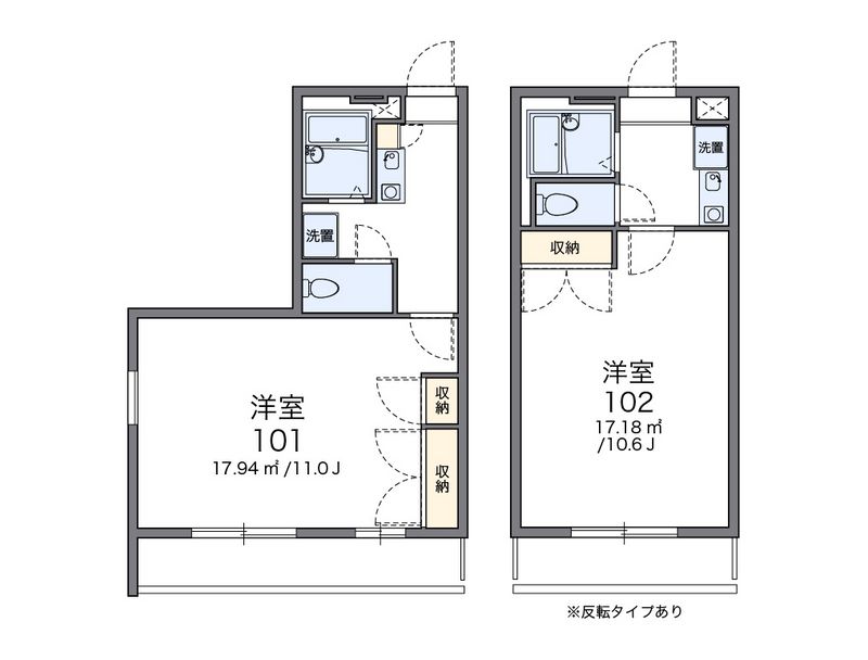 レオパレスハサマ 間取図