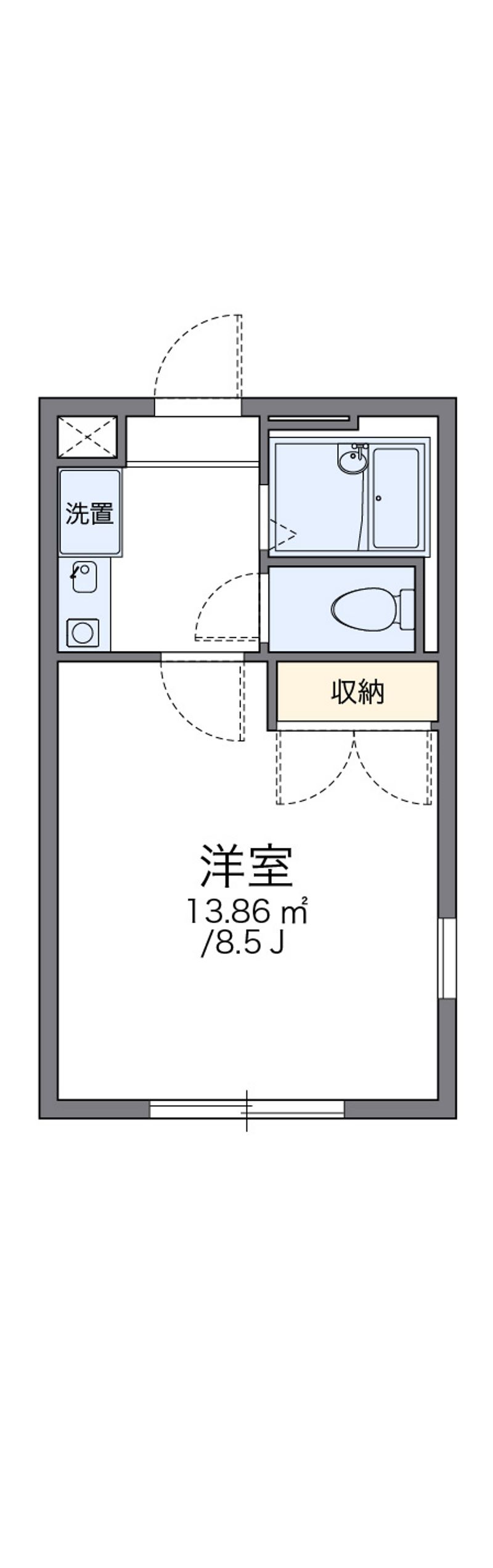レオパレスルーチェ高畑 間取図
