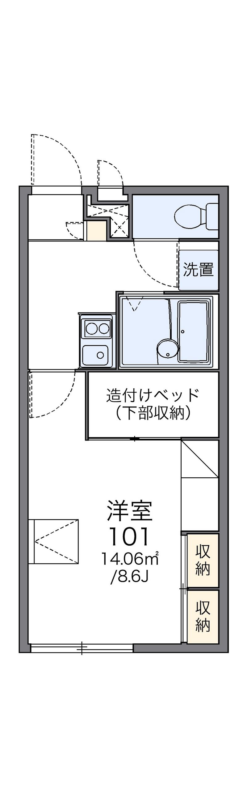 レオパレスＮＥＯ若草 間取図