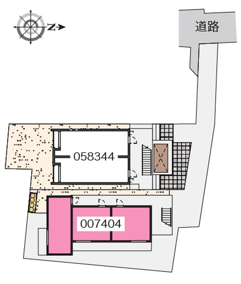レオパレスドゥマンＢ館 配置図