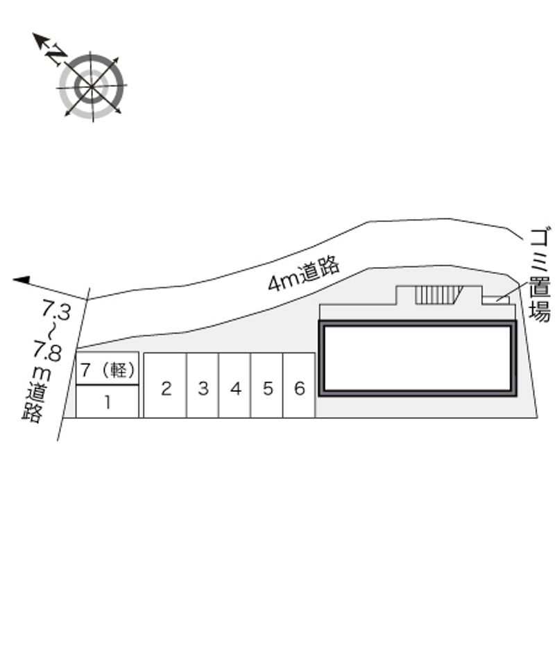 レオパレス並木 駐車場
