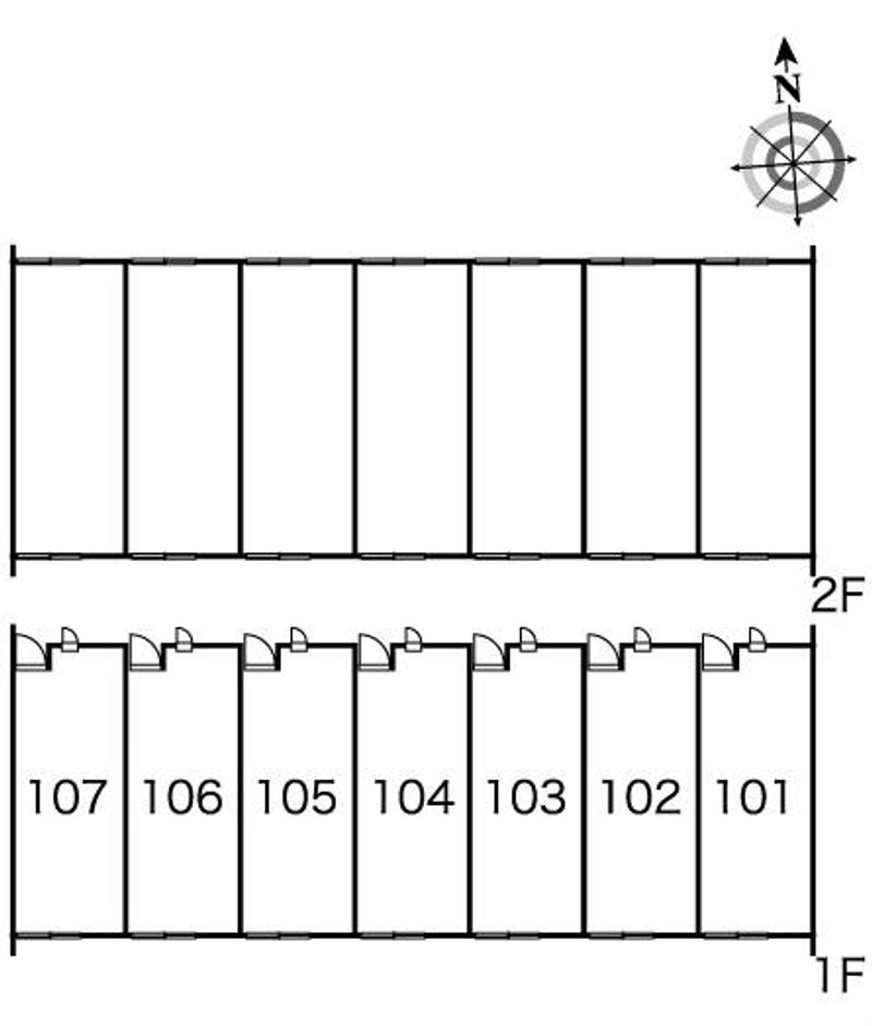 leopalace Fukudomari B 평면 배치도