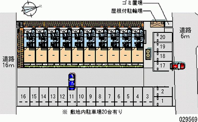 レオパレスディアコート 月極駐車場