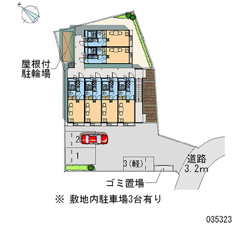 レオパレス北斗 月極駐車場