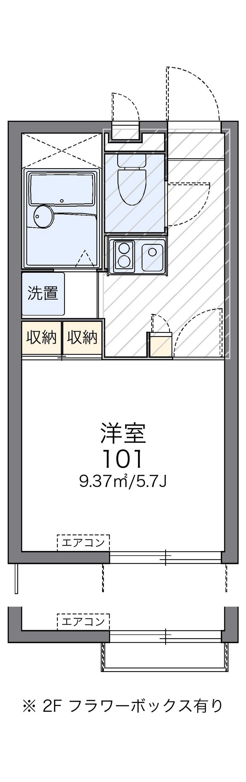 レオパレスフリーダム南金目Ⅷ 間取図