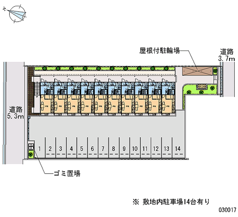 レオパレス中町 月極駐車場