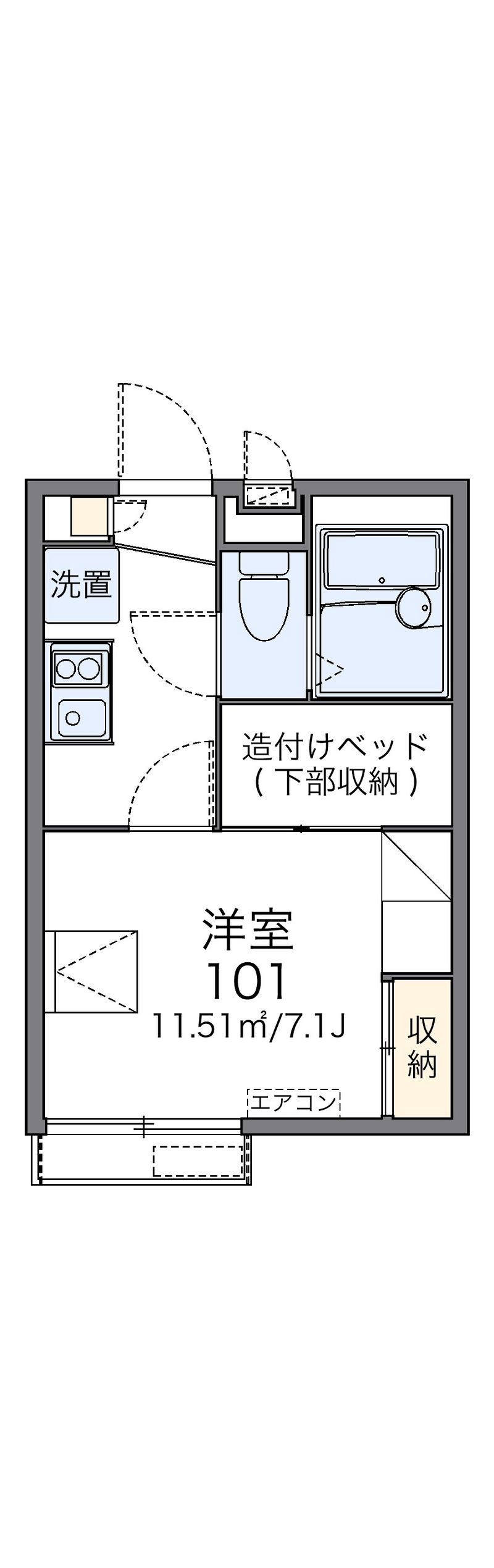 レオパレスみらいⅢ 間取図