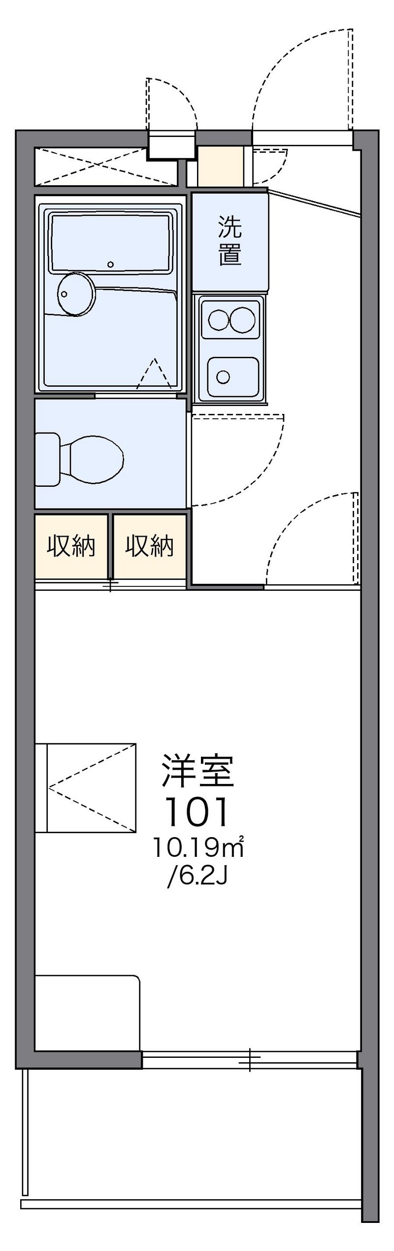 レオパレスサンファーム 間取図