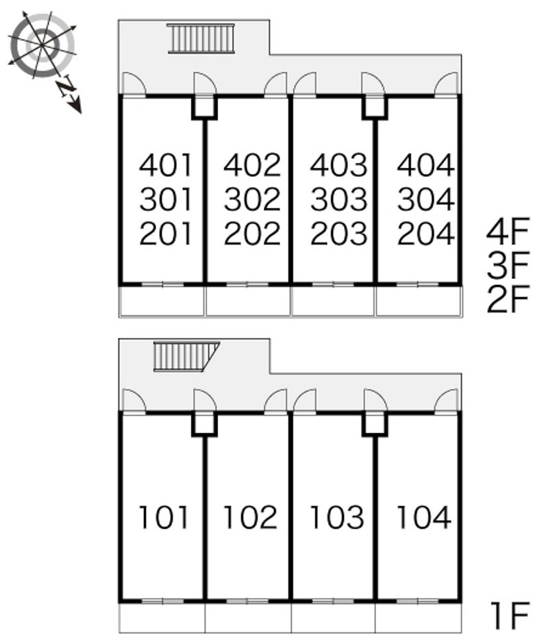 レオパレスサランズ日吉 間取り配置図