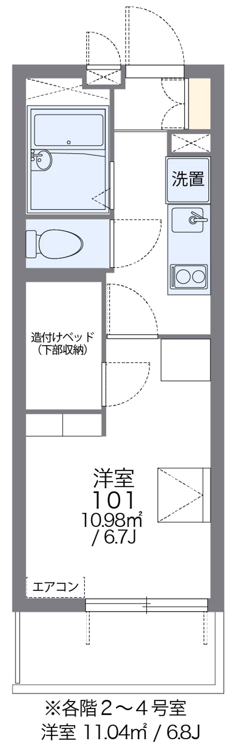 レオパレス桜尾本町 間取図