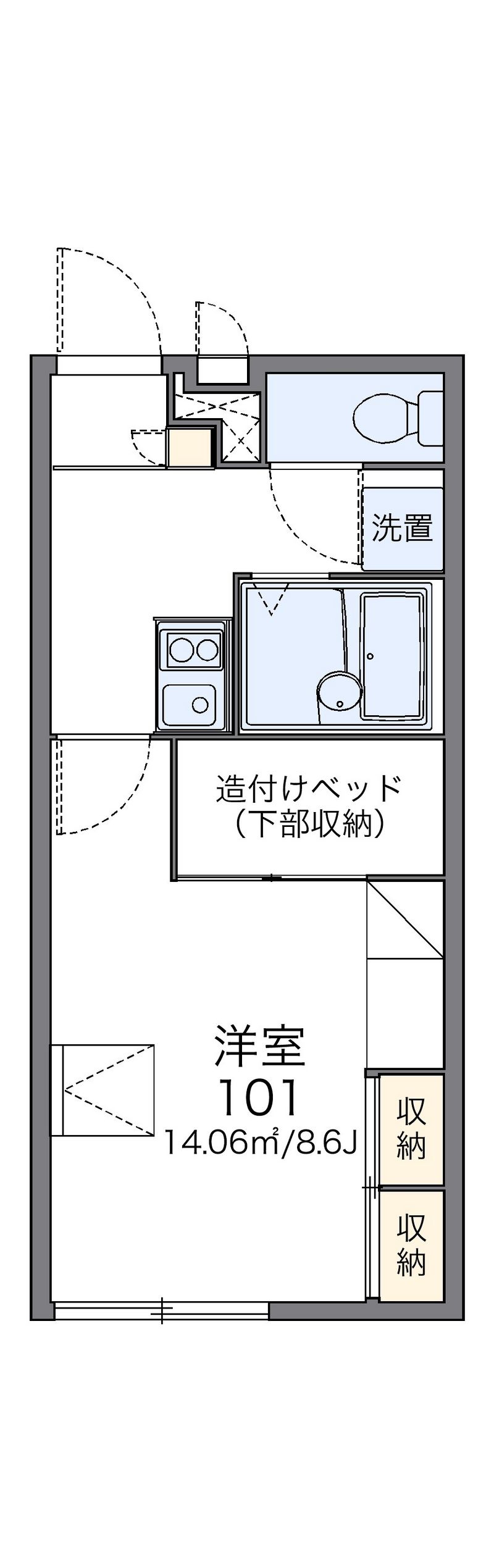 レオパレスさくら 間取図