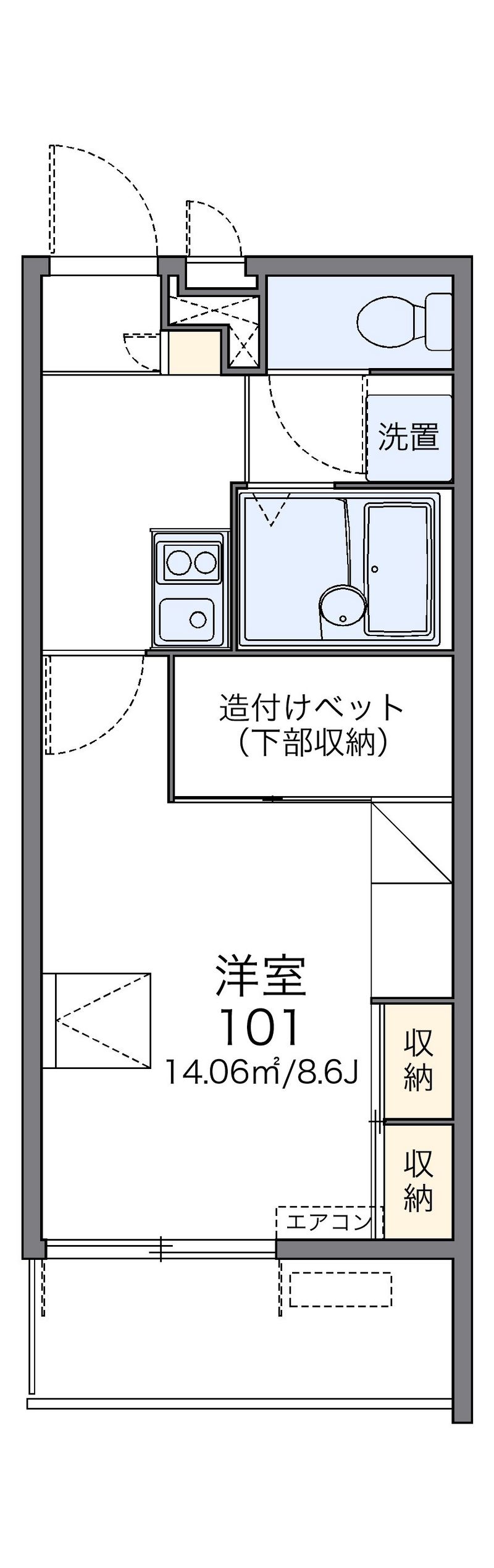 レオパレスコンファーレ四日市 間取図
