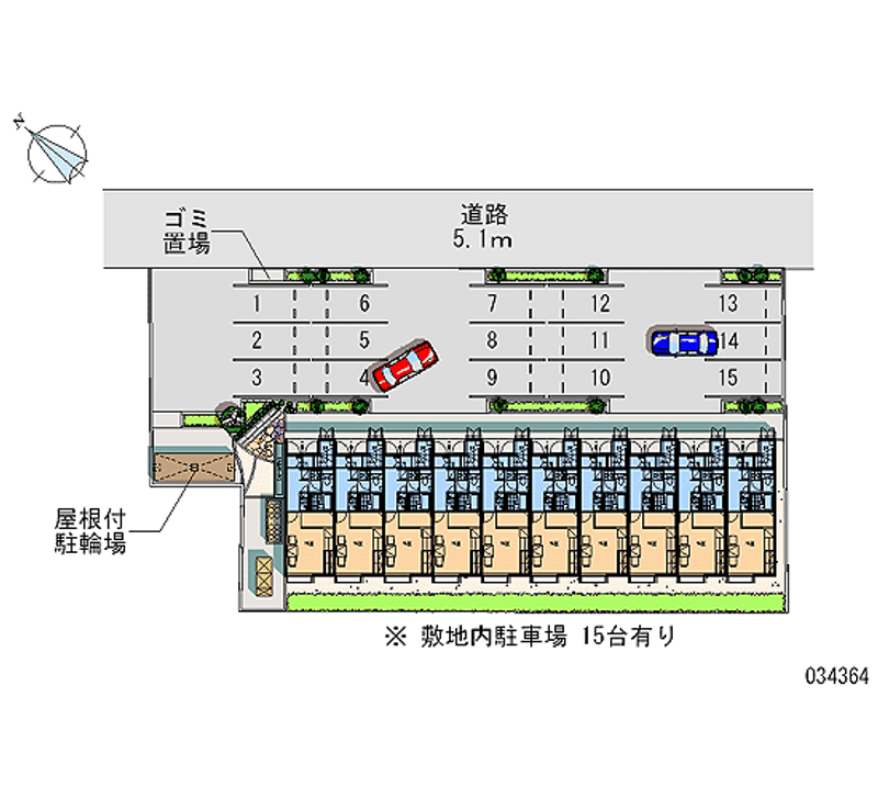 レオパレスジャスミン江島 月極駐車場