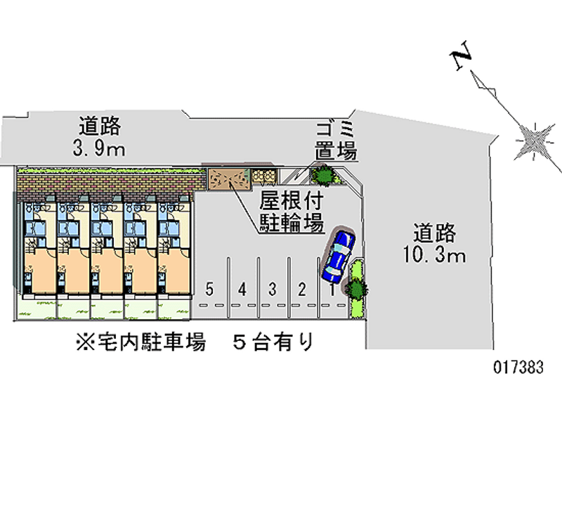 レオパレスジュネス栗東 月極駐車場