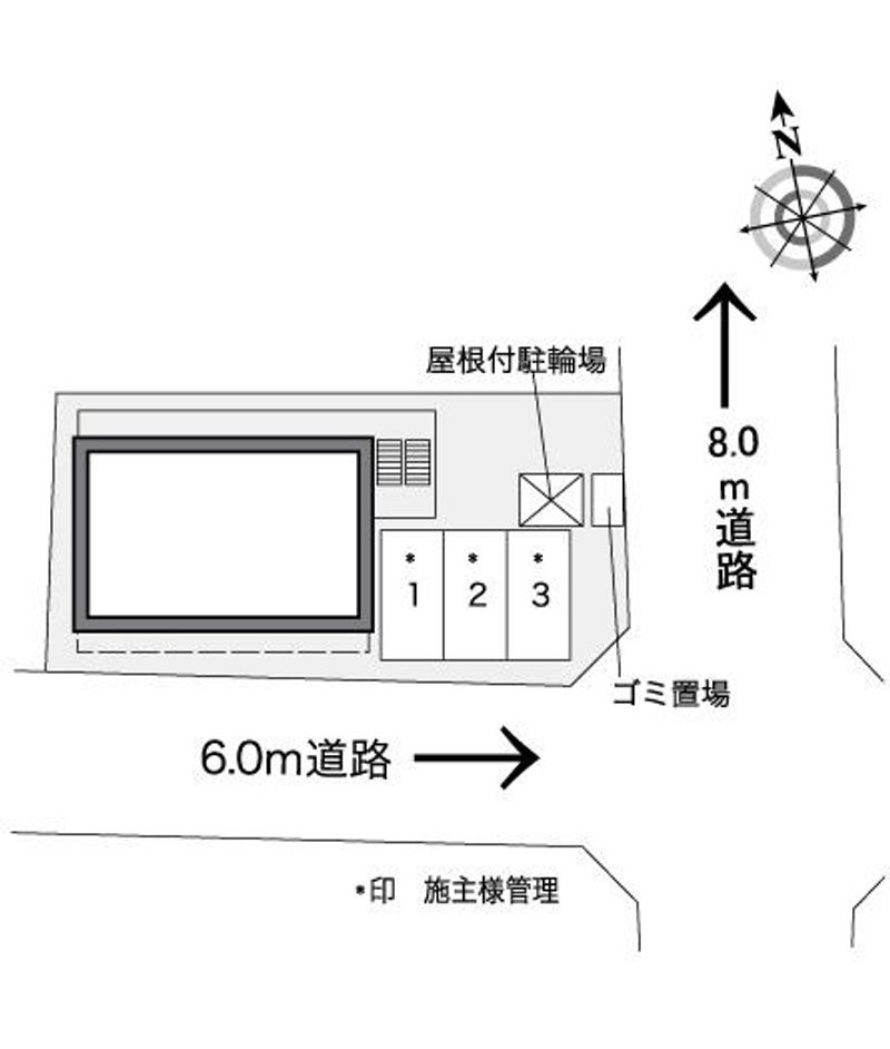 レオパレスＨＡＭＡＤＡ今池Ⅰ 配置図