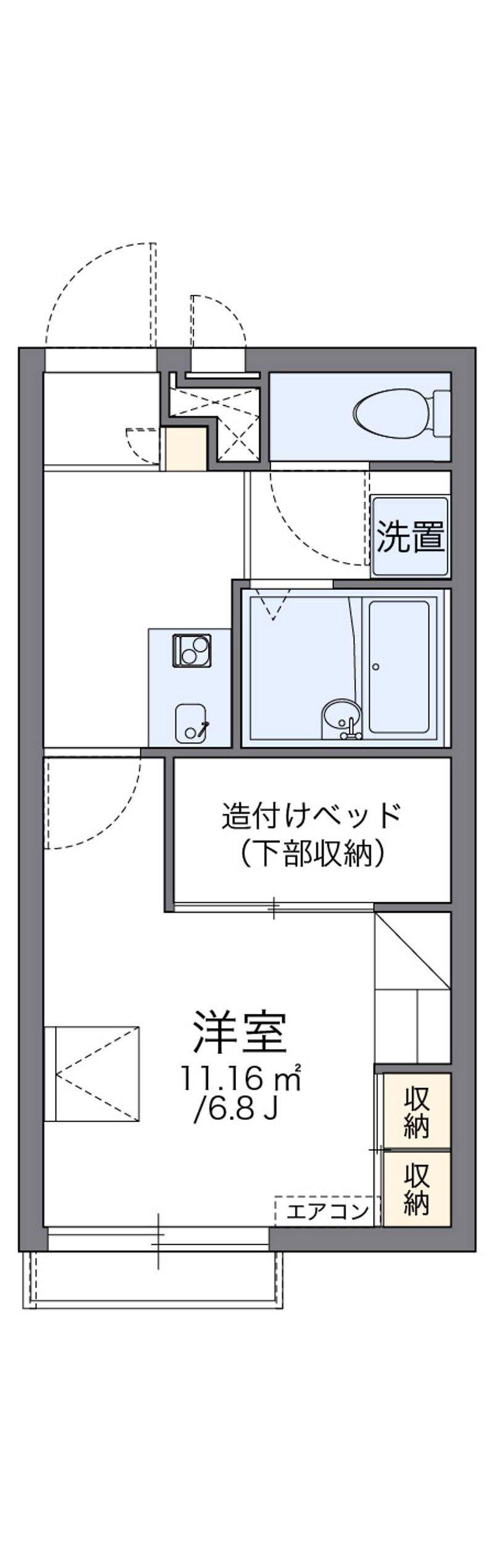 レオパレスアバンギャルド佐世保 間取図