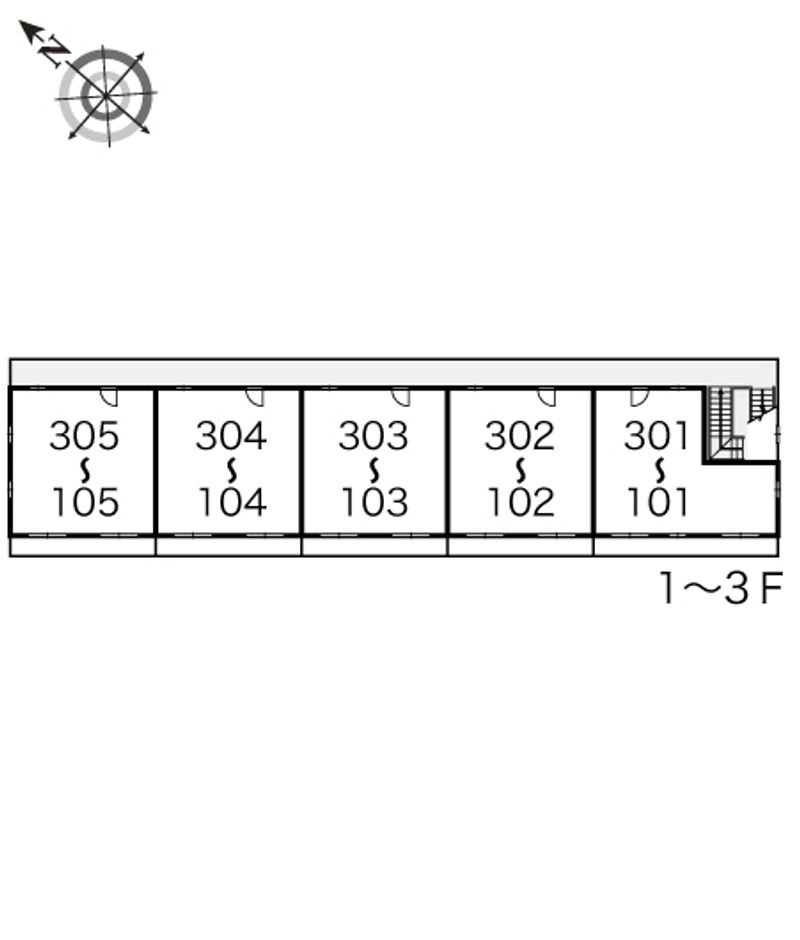 レオパレス中井町３ 間取り配置図