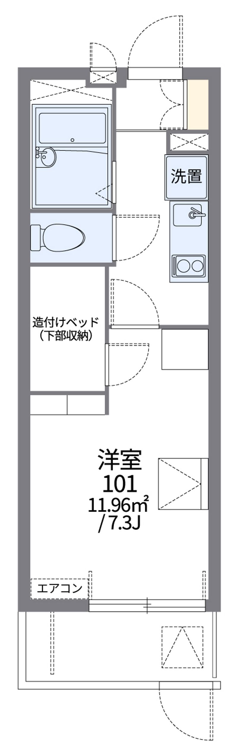 レオパレスｓａｋｕｈａｎａ 間取図