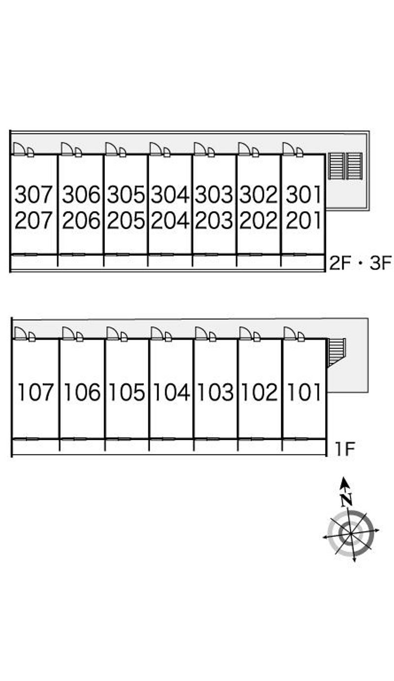 レオパレスアリシア 間取配置図