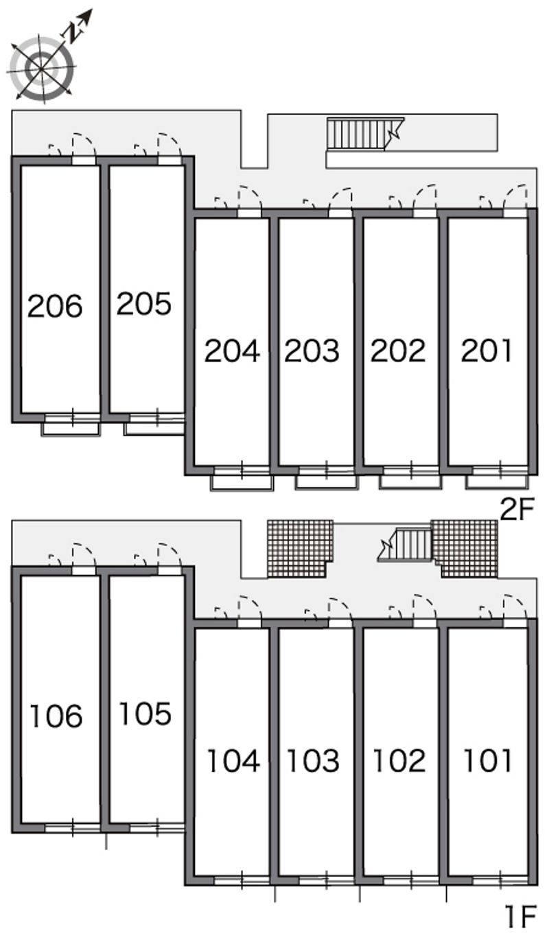 レオパレスＨＫ寿町 間取配置図