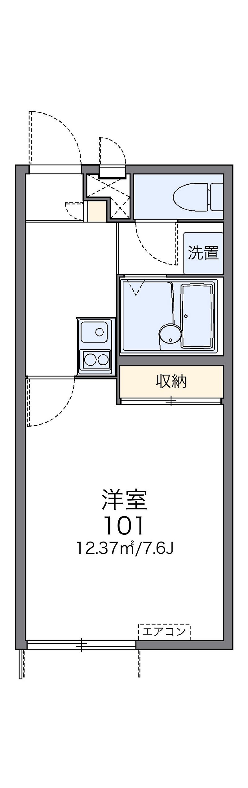 レオパレスオレンジヒルズ 間取図