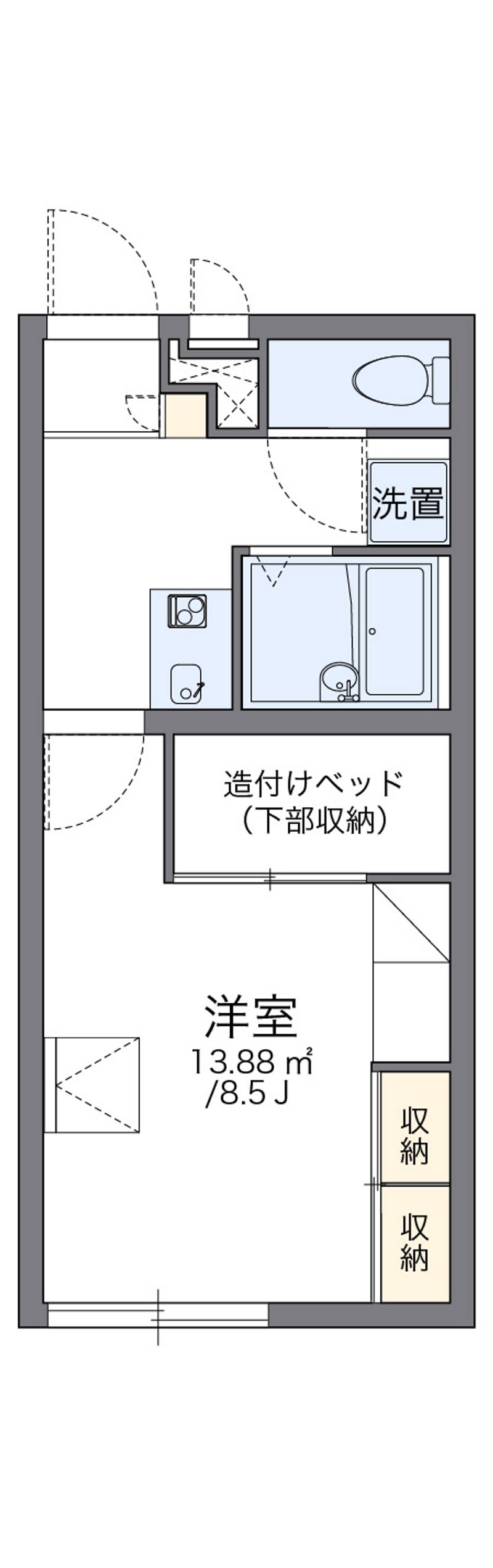レオパレスＫ２セカンド 間取図