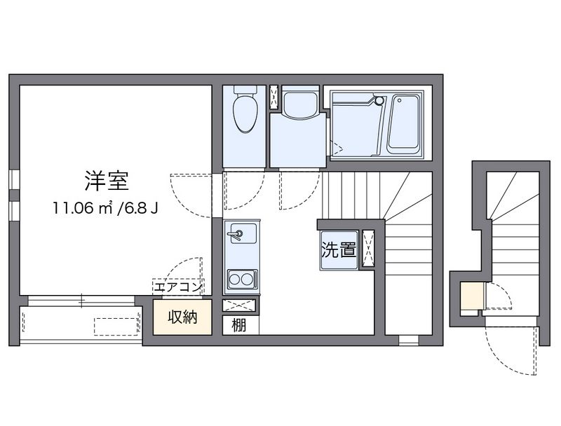 クレイノラン　パドレ湊川 間取図