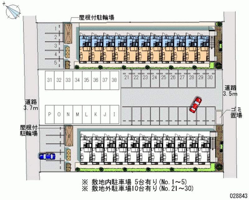 レオパレス武蔵 月極駐車場