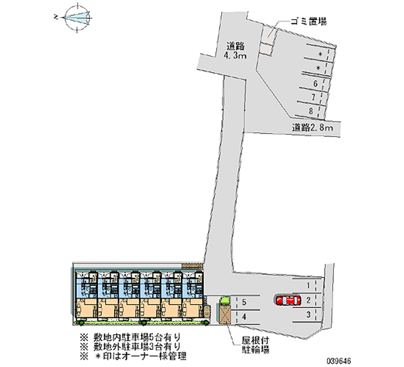 レオパレスたんぽぽハイツ 区画図
