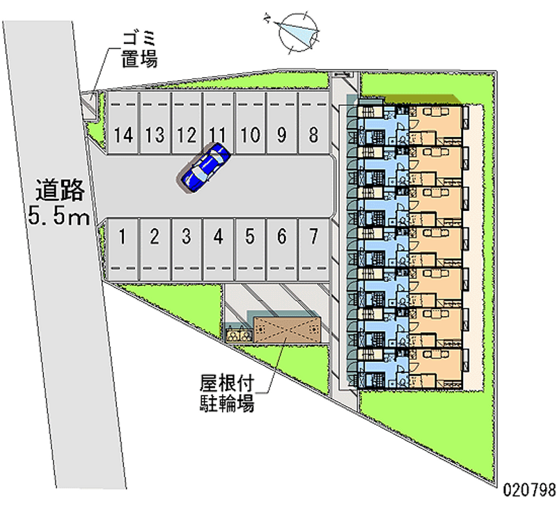 レオパレスフォルトソム 月極駐車場