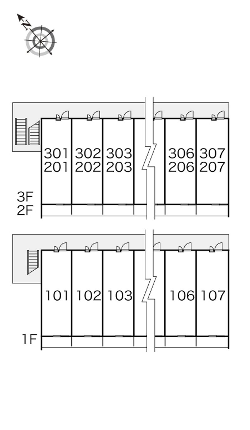 レオパレスメルベーユ 間取配置図