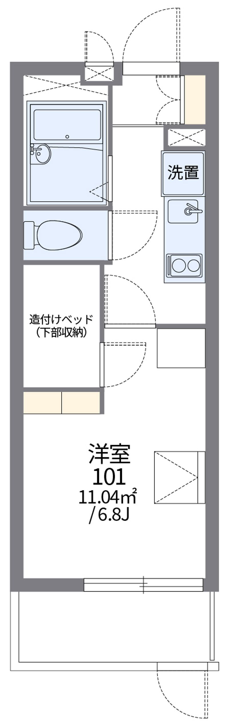 レオパレスロワール千本 間取図