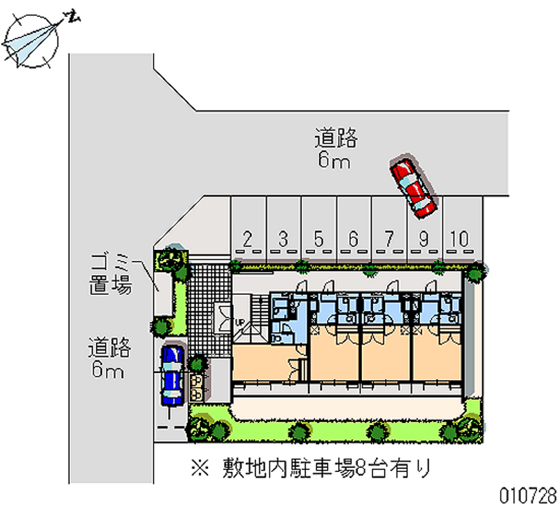 レオパレスリバーテラス 月極駐車場