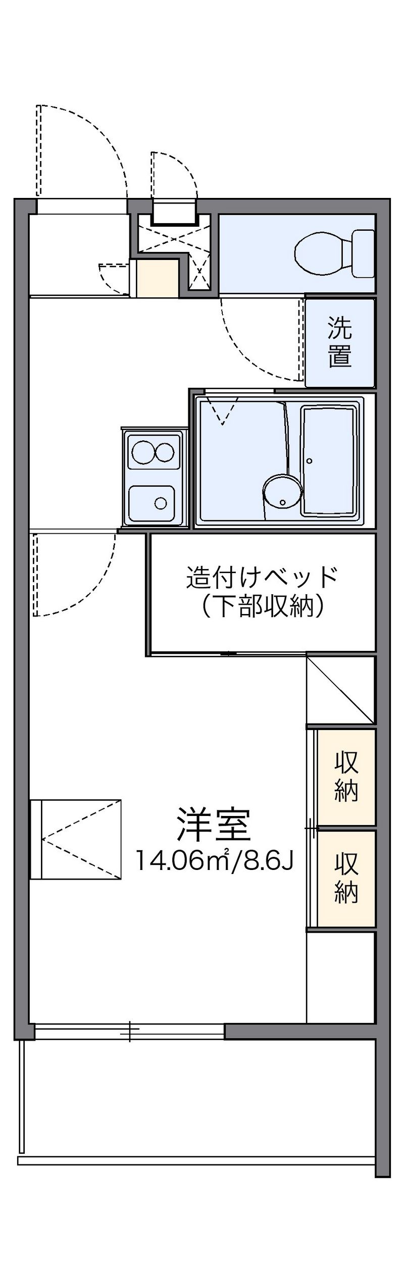 レオパレス東今宿 間取図