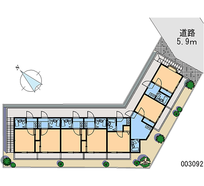 レオパレス浜川崎第１ 区画図