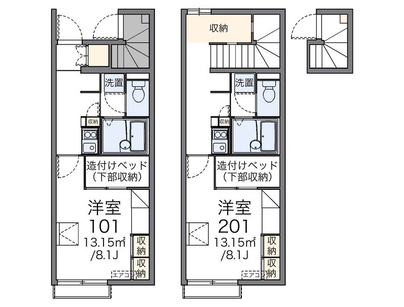 レオパレスキャトル　セゾン 間取図