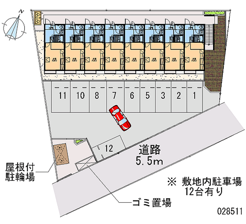 レオパレスラフィネ 月極駐車場