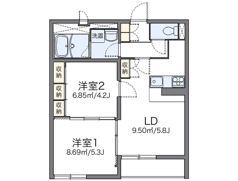 レオパレスケンズ　スター 間取図