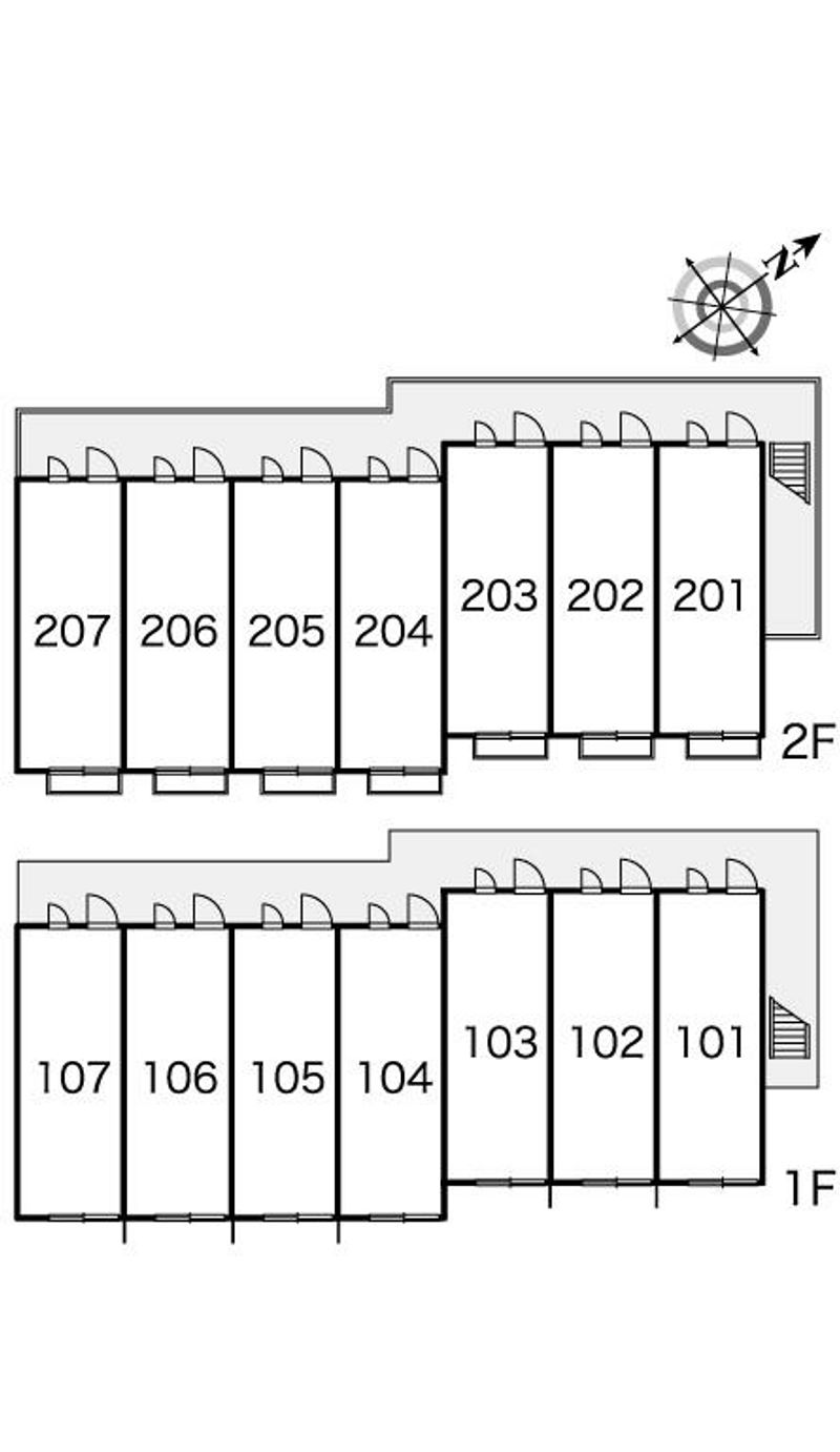 レオパレスＣＡＬＭＯ 間取り配置図