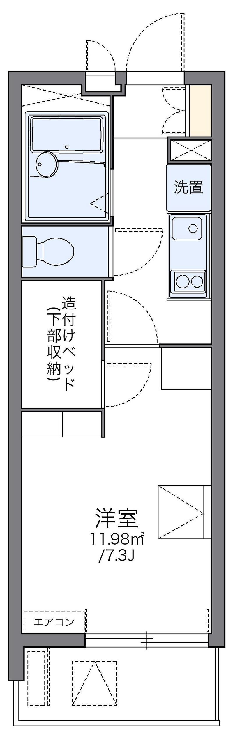 レオパレスフラッシュステージ 間取図