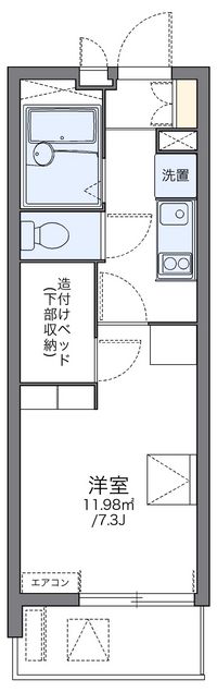 レオパレスフラッシュステージ 間取り図