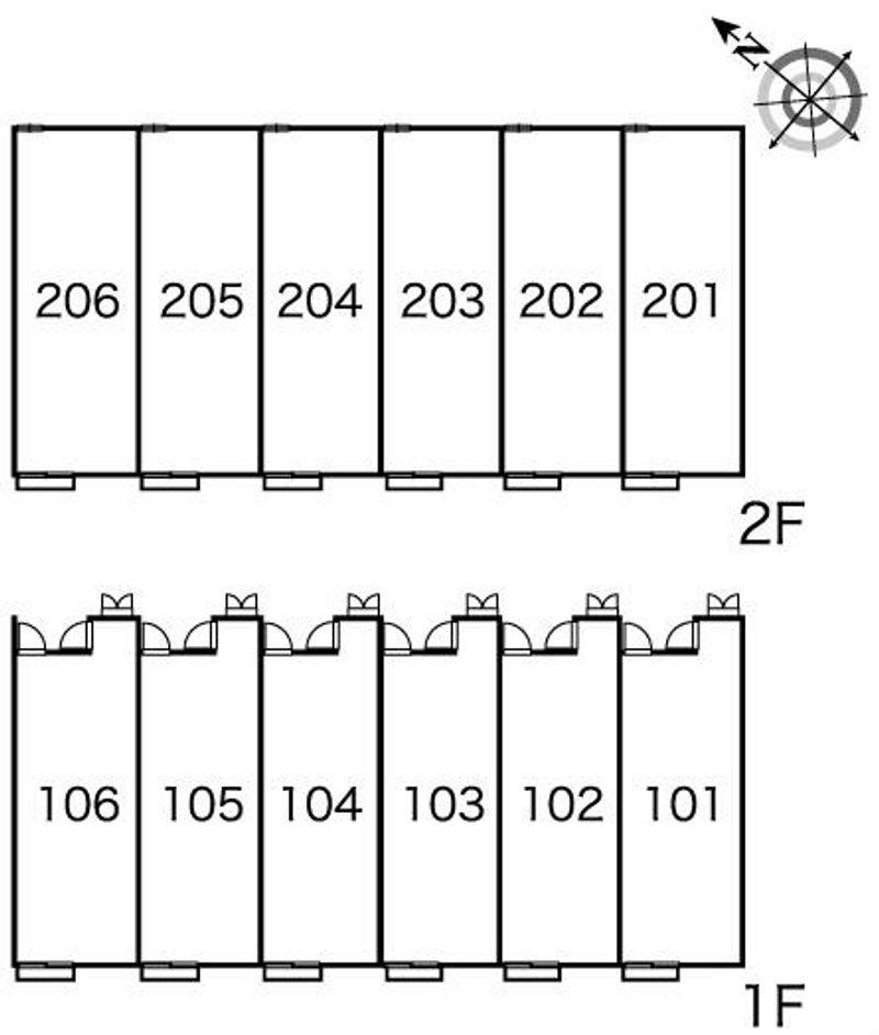レオパレスジュネスレオーノ 間取配置図