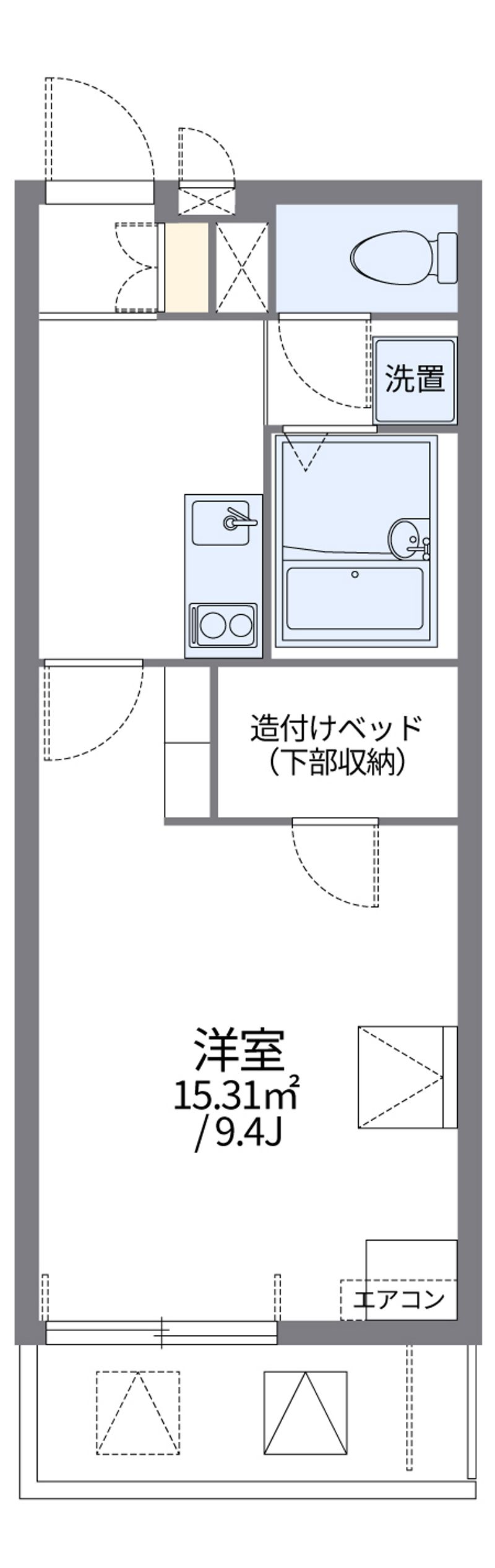 レオパレスセザル 間取図