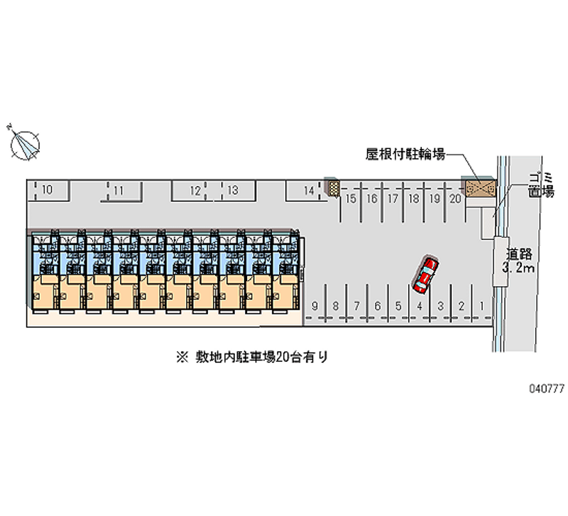 40777 bãi đậu xe hàng tháng