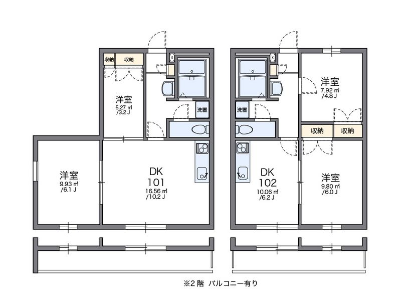 レオパレス西宮北Ｂ 間取図