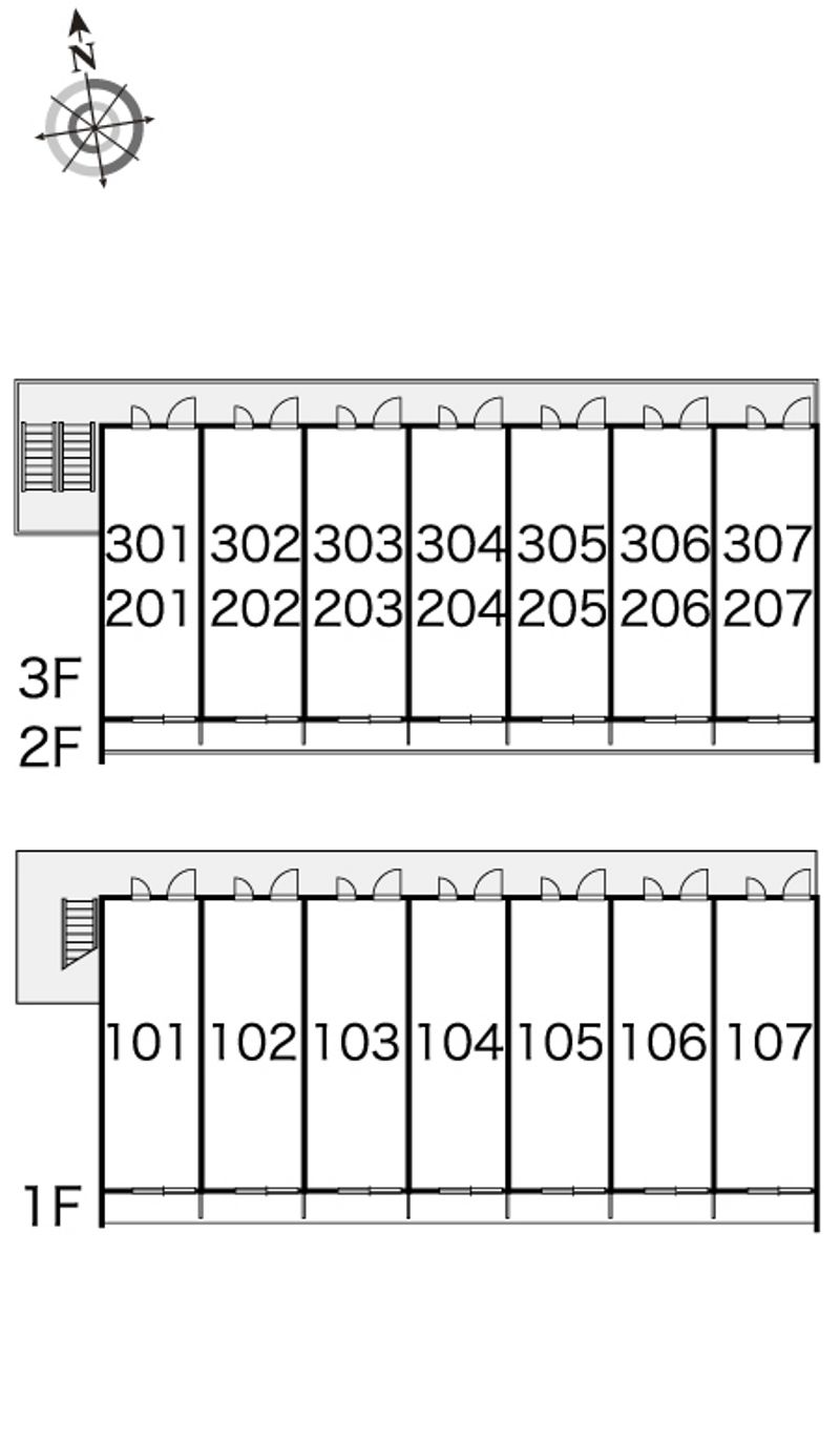 レオパレス小牧口ＯＧＡＷＡ 間取配置図