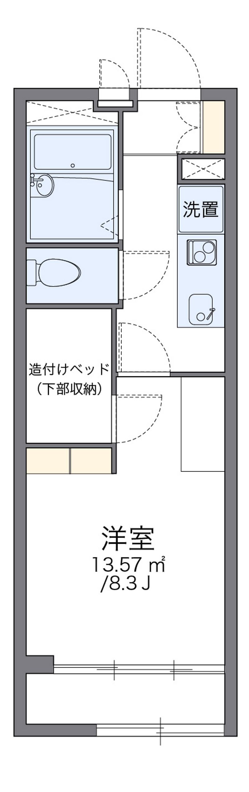 レオパレス富士見 間取図