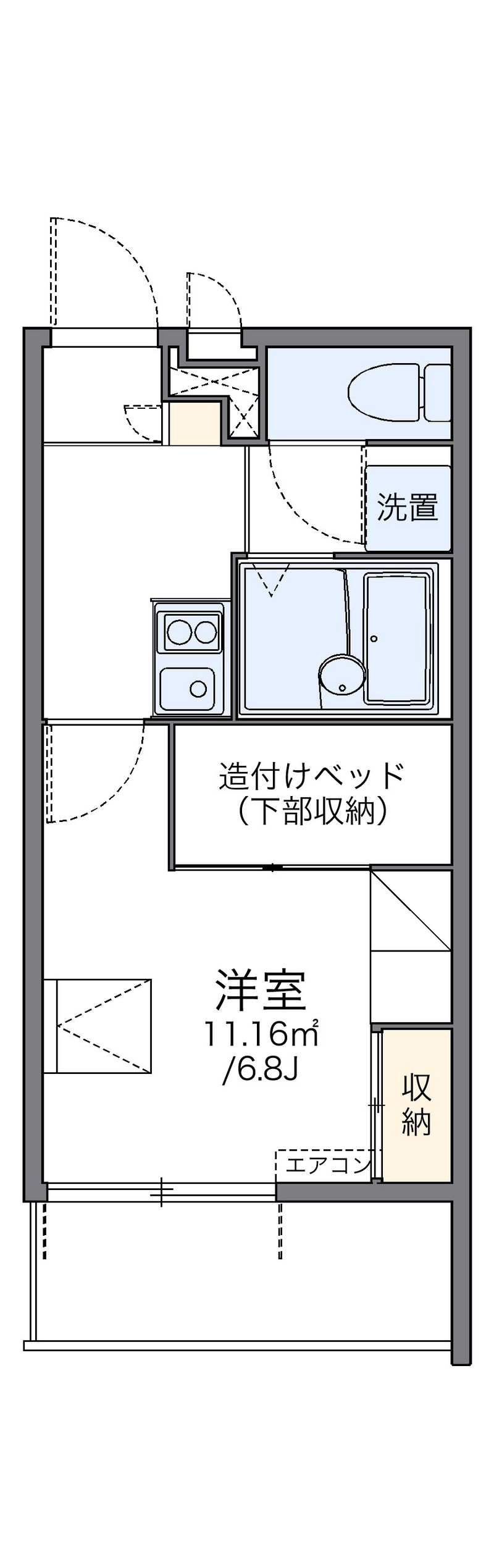 レオパレス寺地 間取図