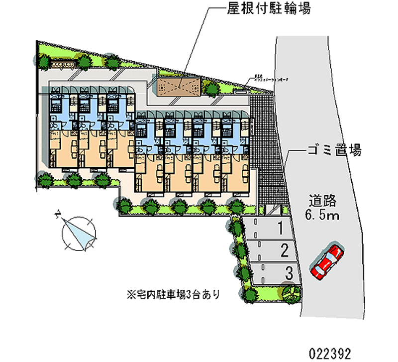 レオパレス若咲 月極駐車場